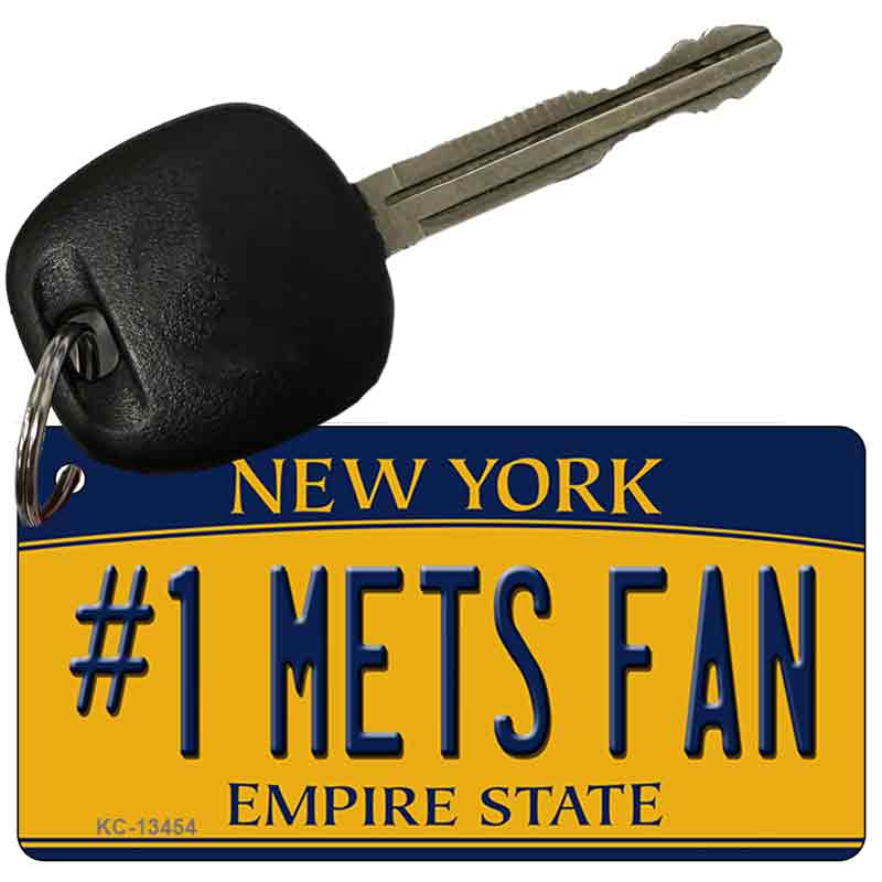 Number 1 Mets Fan Novelty Metal Key Chain KC-13454 | Smart Blonde