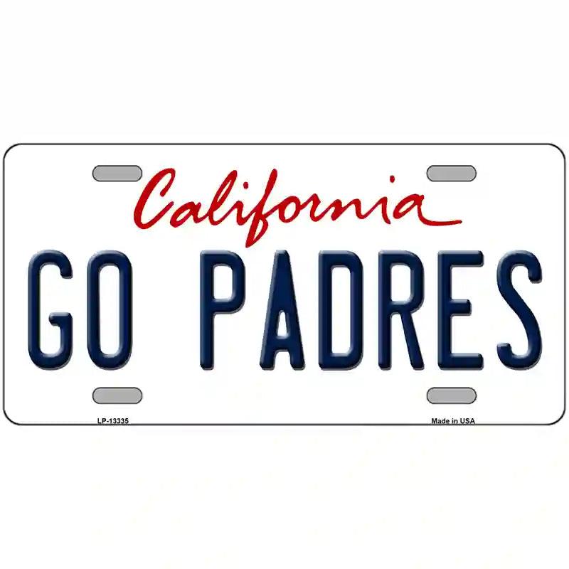 Blvd San Diego Padres License Plate Frame – Black Powder Coated Metal, Made In USA