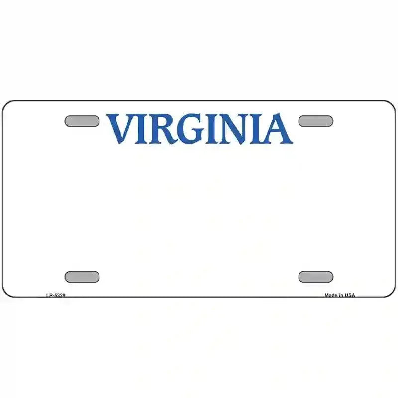Virginia Blank Novelty Metal License Plate | Smart Blonde