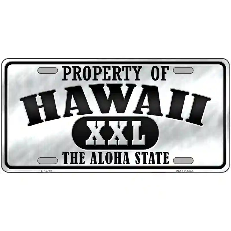 Property Of Hawaii Novelty Metal License Plate | Smart Blonde