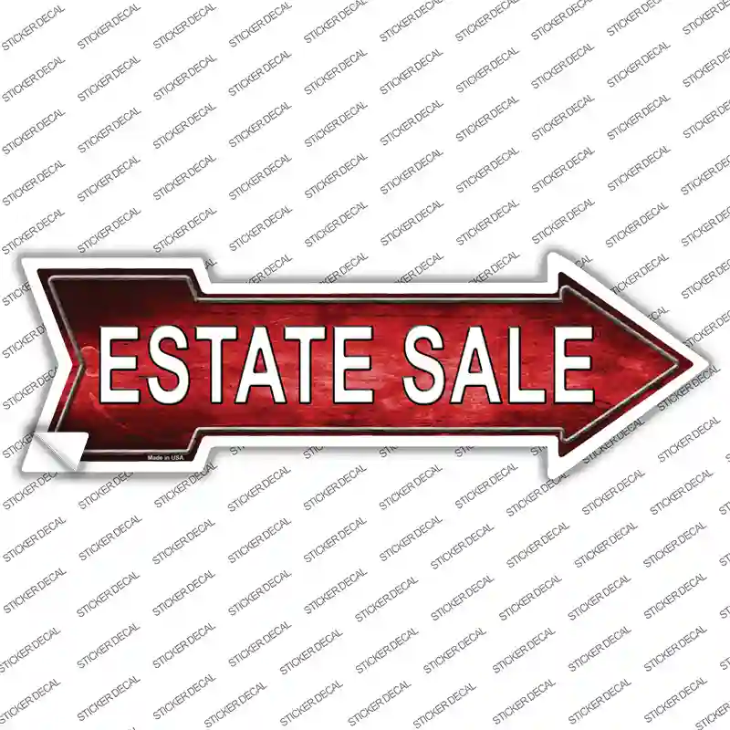 SuperSigns Estate Sale Sign – 6x24 Corrugated Plastic, Double-Sided, Yellow & Red Arrow – Buy 1 Get 1 FREE