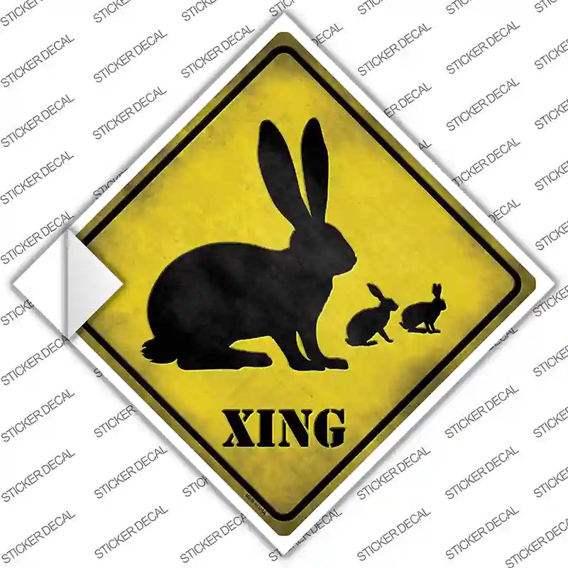 Rabbit Xing Novelty Diamond Sticker Decal | Smart Blonde