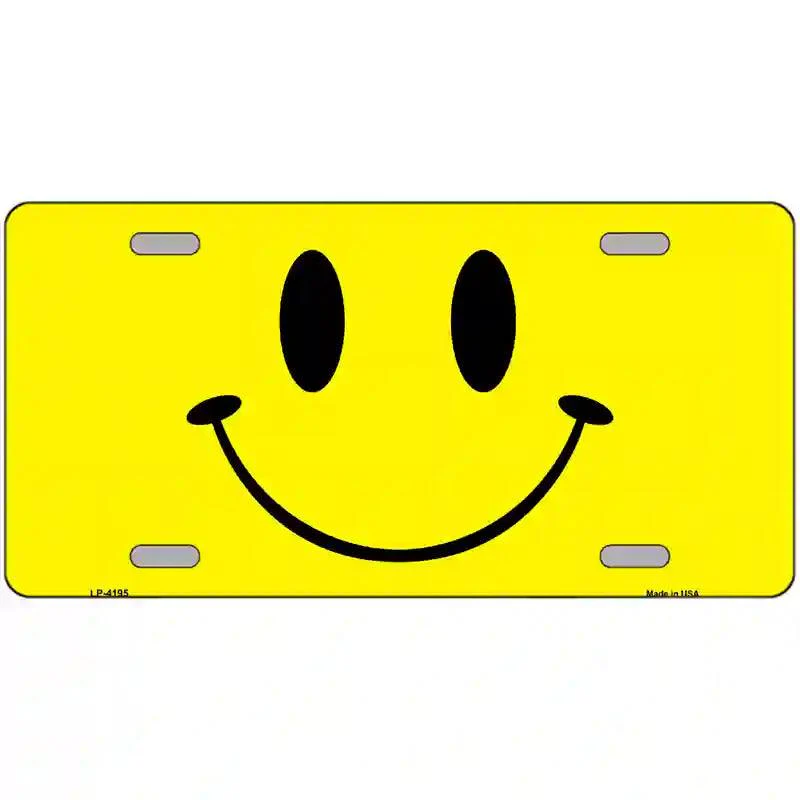  Happy Face Metal Novelty License Plate