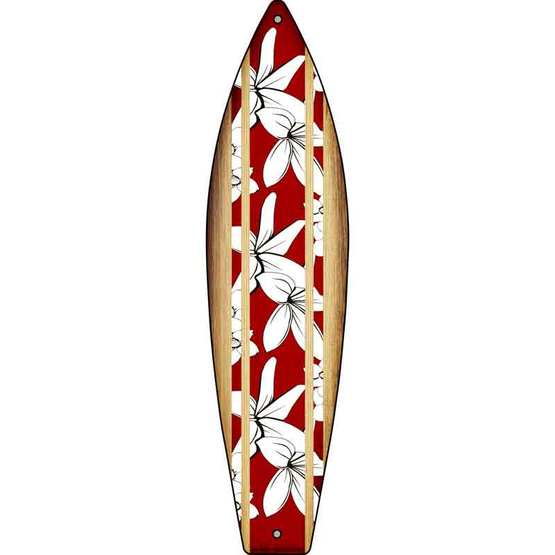  Tropical design Novelty Metal Surfboard Sign