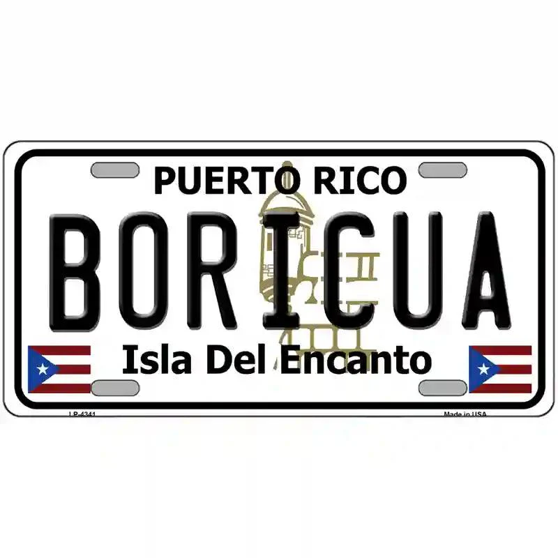  Boricua Puerto Rico Metal Novelty License Plate