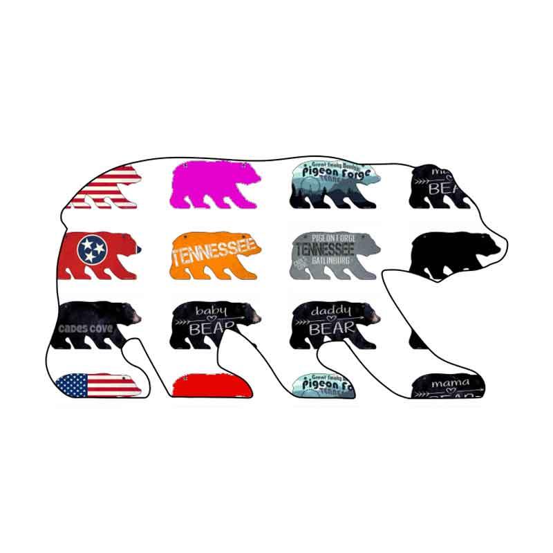 Bear Shaped License Plates