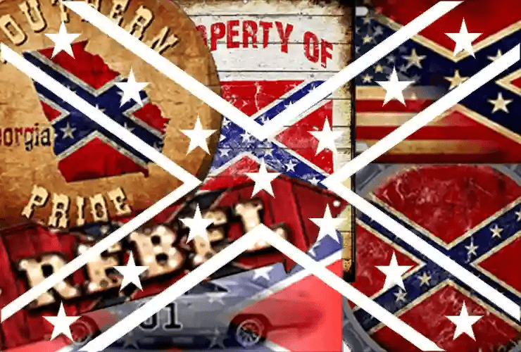 Confederate flag license plates and merchandises from Smart Blonde