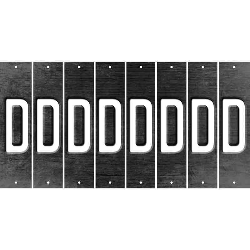 Black Oil Rubbed Cut Fun Strips (Set of 8) E