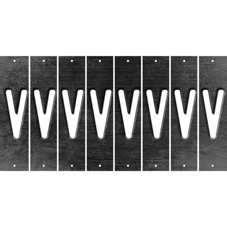 Black Oil Rubbed Cut Fun Strips (Set of 8) W