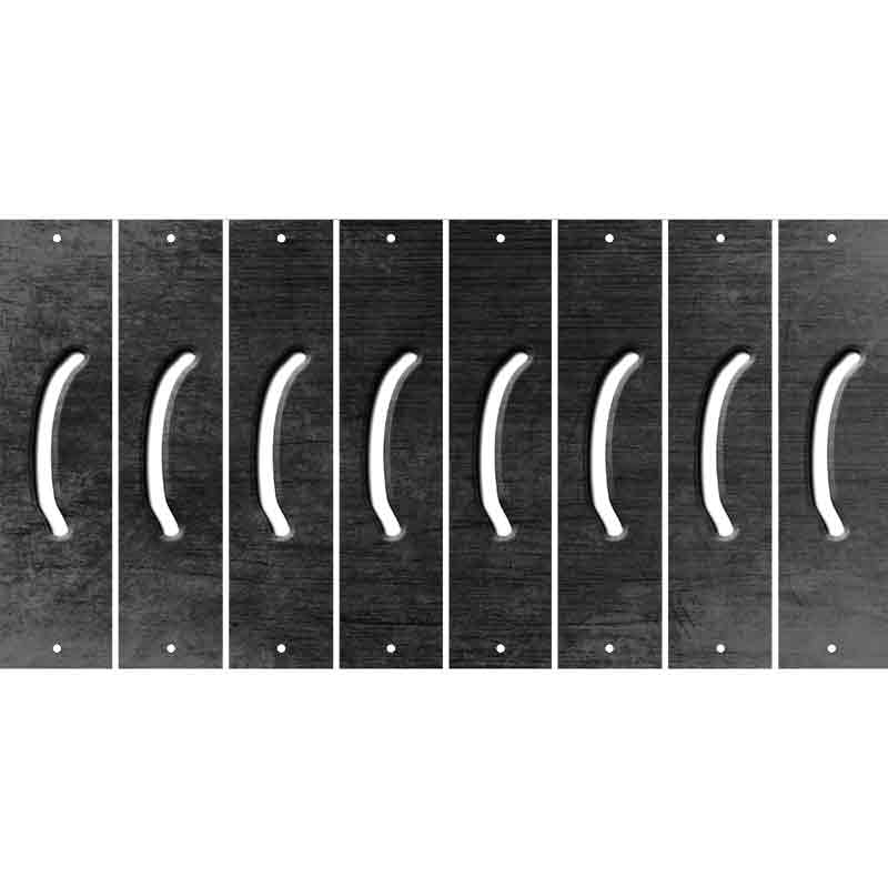 Black Oil Rubbed Cut Fun Strips (Set of 8) )