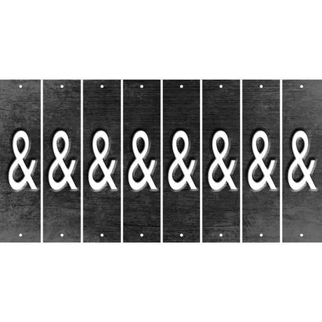 Black Oil Rubbed Cut Fun Strips (Set of 8) HEART