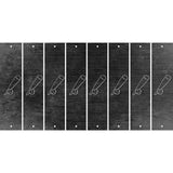 Black Oil Rubbed Cut Fun Strips (Set of 8) BASKETBALL