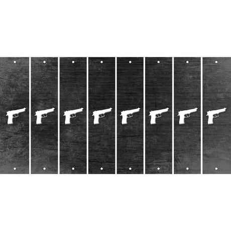 Black Oil Rubbed Cut Fun Strips (Set of 8) HANDGUN