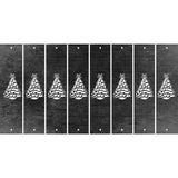 Black Oil Rubbed Cut Fun Strips (Set of 8) CHRISTMAS TREE