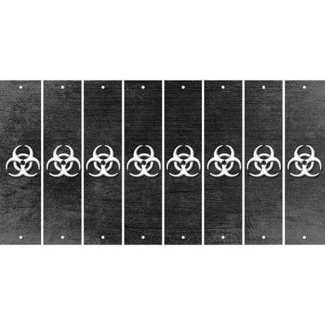 Black Oil Rubbed Cut Fun Strips (Set of 8) BIO-HAZARD