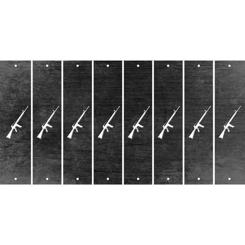 Black Oil Rubbed Cut Fun Strips (Set of 8) M16 RIFLE