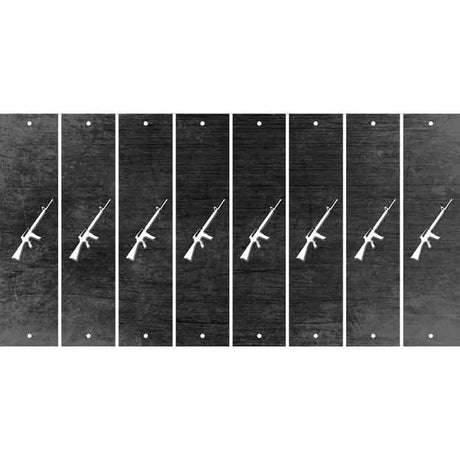 Black Oil Rubbed Cut Fun Strips (Set of 8) M16 RIFLE