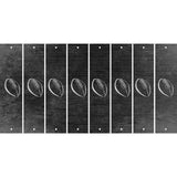 Black Oil Rubbed Cut Fun Strips (Set of 8) FOOTBALL