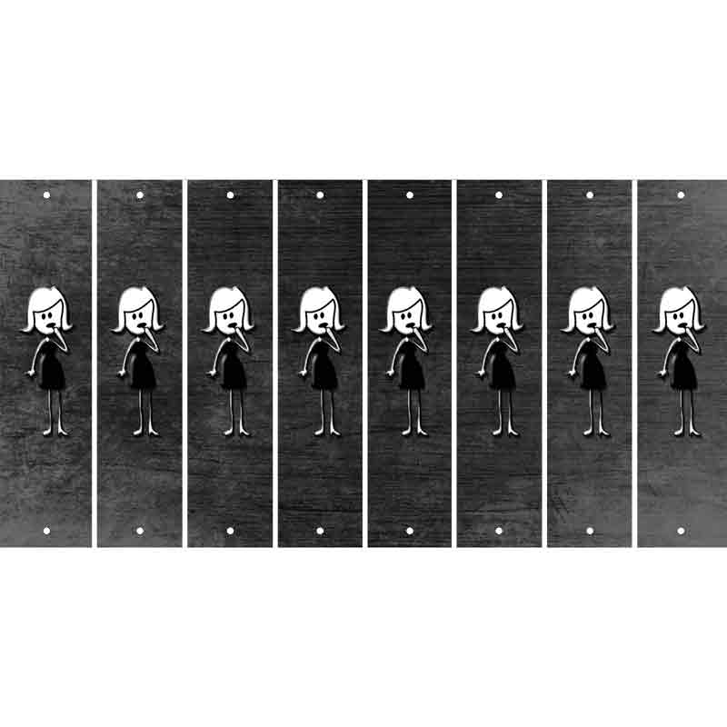 Black Oil Rubbed Cut Fun Strips (Set of 8) MOM