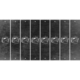 Black Oil Rubbed Cut Fun Strips (Set of 8) HOCKEY PUCK