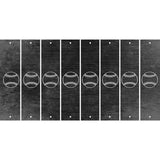 Black Oil Rubbed Cut Fun Strips (Set of 8) BASEBALL WITH BAT