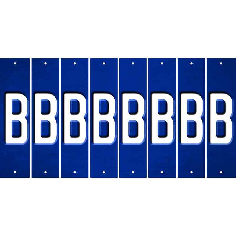 Blue Oil Rubbed Cut Fun Strips (Set of 8) C