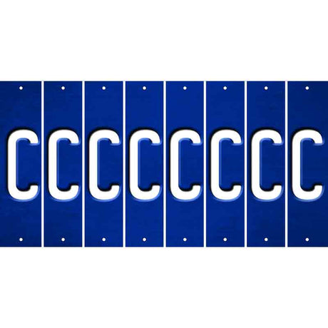 Blue Oil Rubbed Cut Fun Strips (Set of 8) D