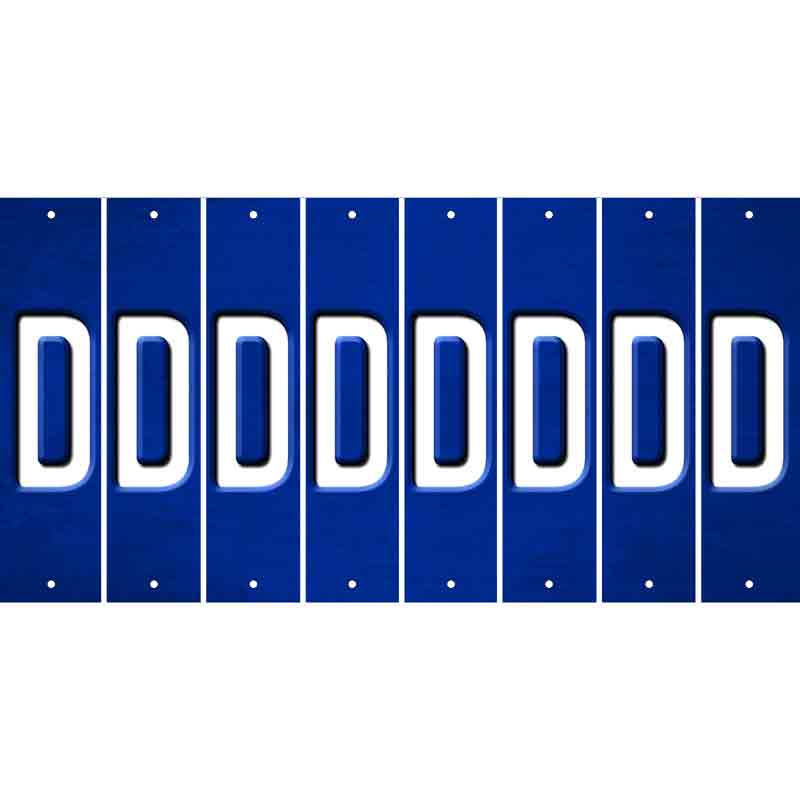 Blue Oil Rubbed Cut Fun Strips (Set of 8) E