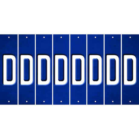 Blue Oil Rubbed Cut Fun Strips (Set of 8) E