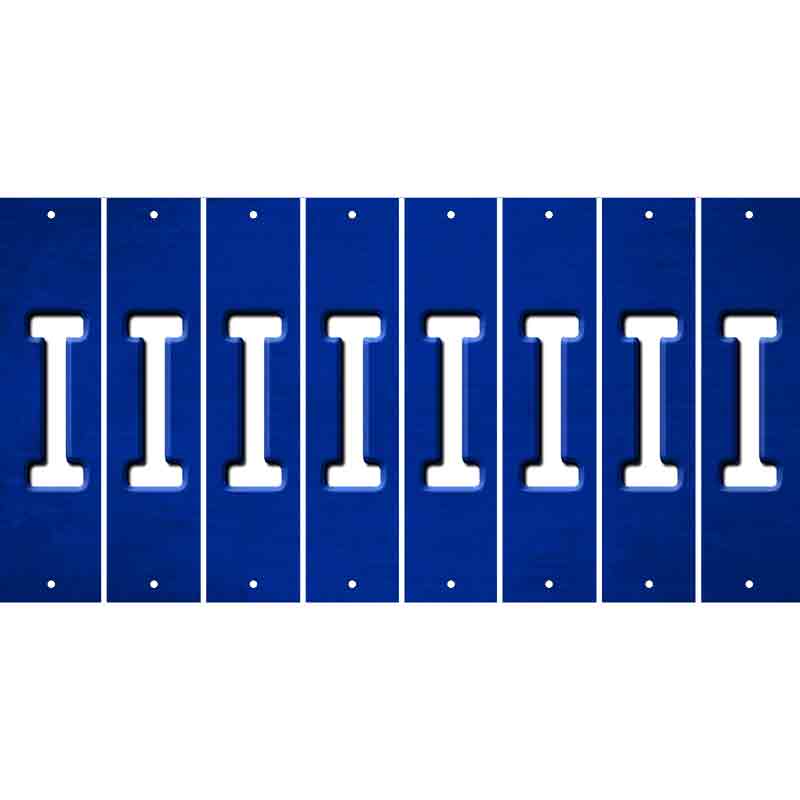 Blue Oil Rubbed Cut Fun Strips (Set of 8) J