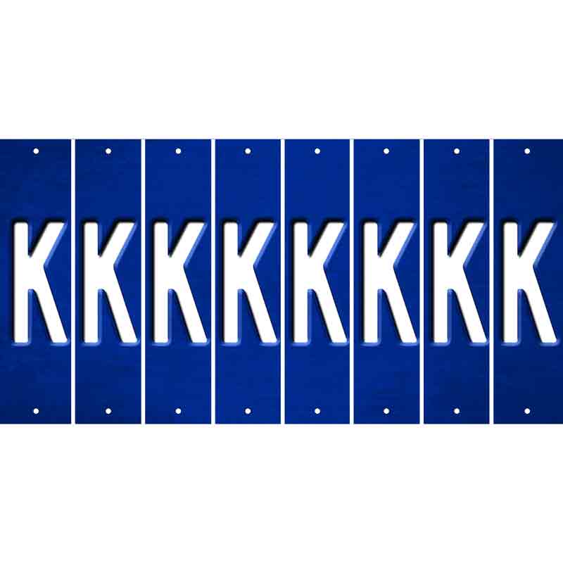 Blue Oil Rubbed Cut Fun Strips (Set of 8) L