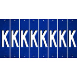 Blue Oil Rubbed Cut Fun Strips (Set of 8) L