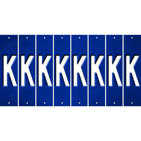 Blue Oil Rubbed Cut Fun Strips (Set of 8) L