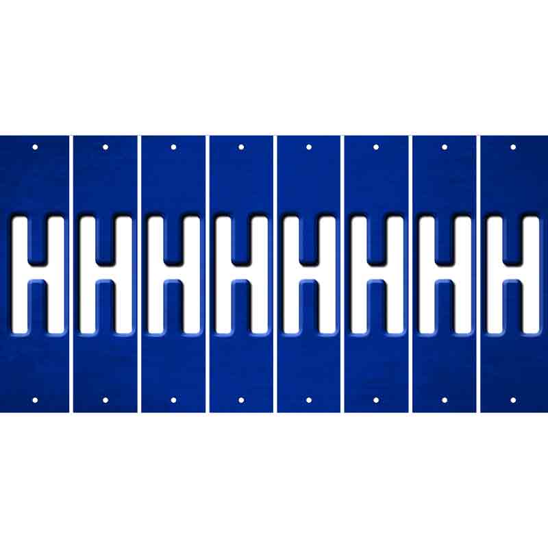 Blue Oil Rubbed Cut Fun Strips (Set of 8) I