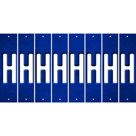 Blue Oil Rubbed Cut Fun Strips (Set of 8) I