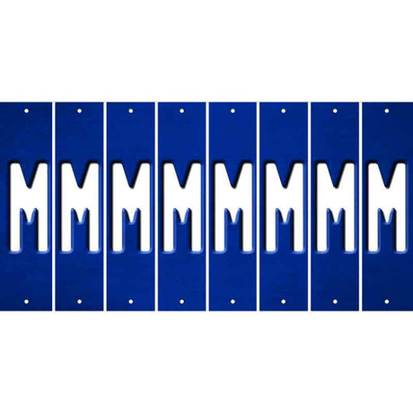 Blue Oil Rubbed Cut Fun Strips (Set of 8) N