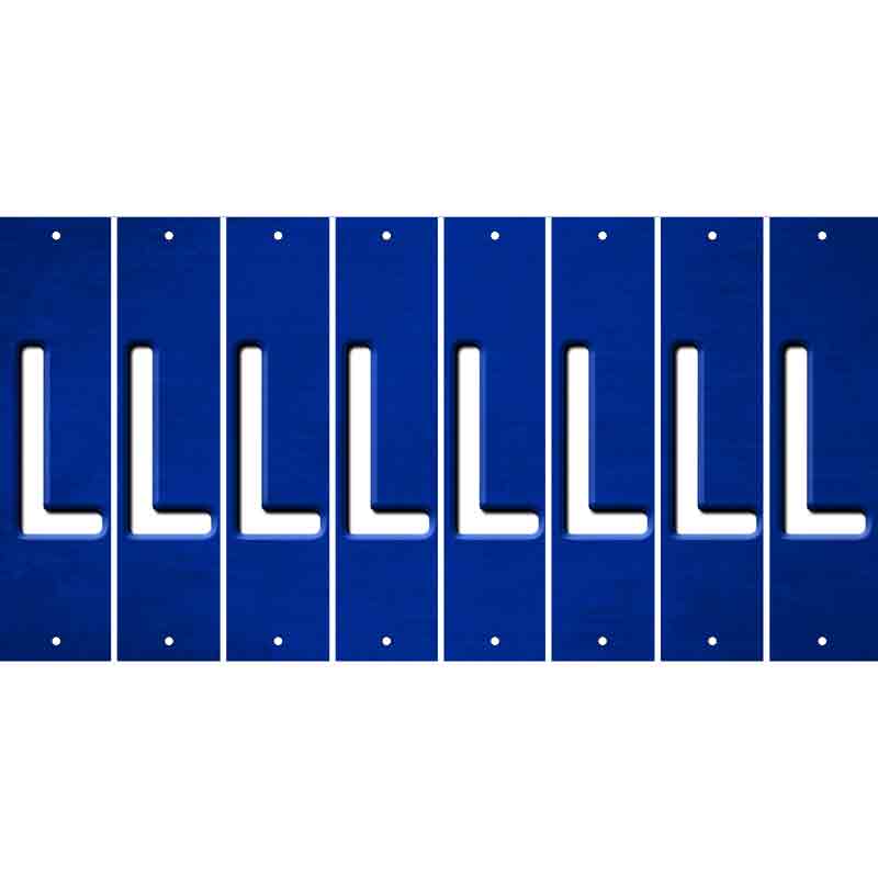 Blue Oil Rubbed Cut Fun Strips (Set of 8) M