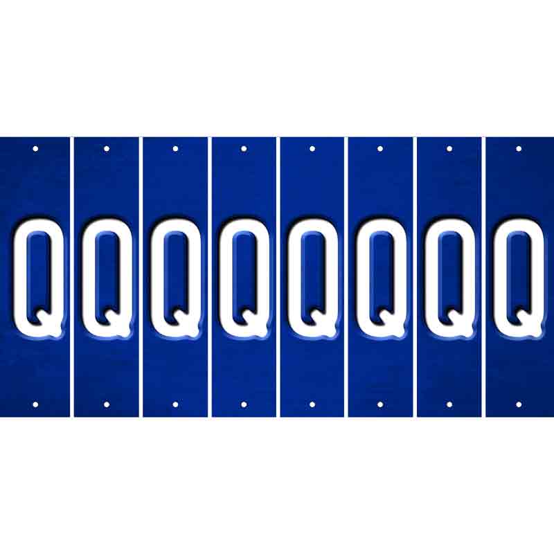 Blue Oil Rubbed Cut Fun Strips (Set of 8) R