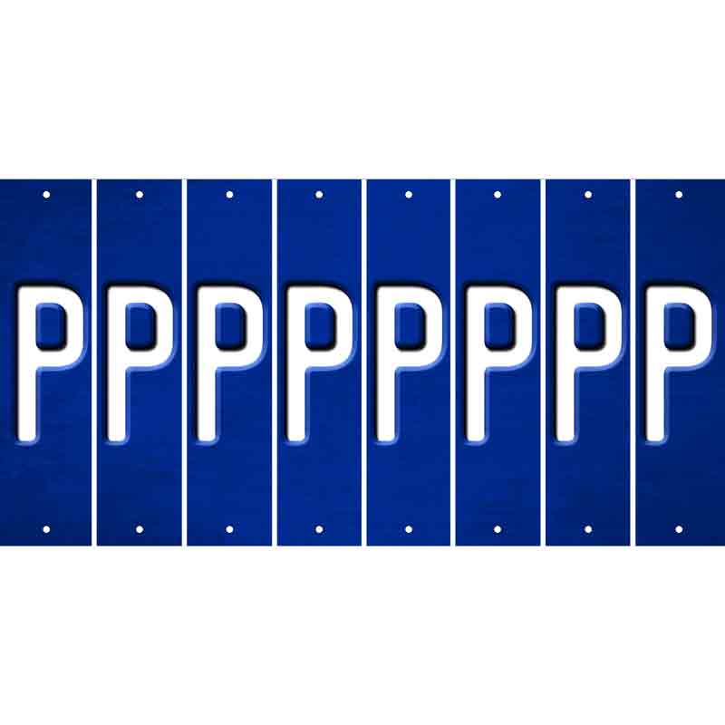 Blue Oil Rubbed Cut Fun Strips (Set of 8) Q