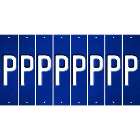 Blue Oil Rubbed Cut Fun Strips (Set of 8) Q