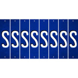 Blue Oil Rubbed Cut Fun Strips (Set of 8) T