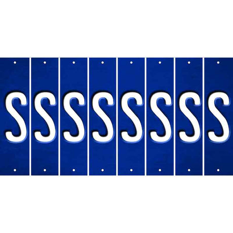 Blue Oil Rubbed Cut Fun Strips (Set of 8) T