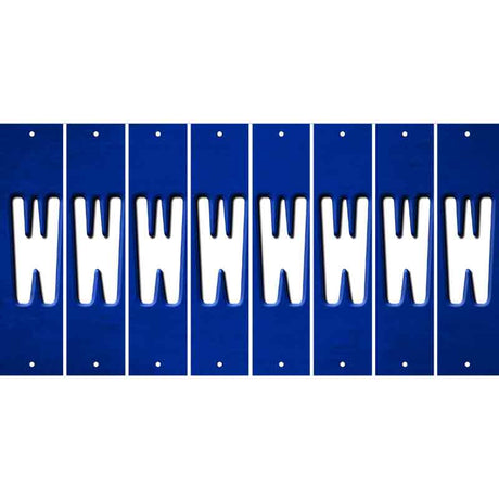 Blue Oil Rubbed Cut Fun Strips (Set of 8) X