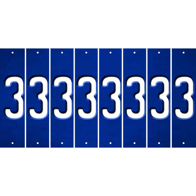 Blue Oil Rubbed Cut Fun Strips (Set of 8) 4