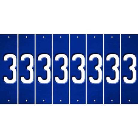 Blue Oil Rubbed Cut Fun Strips (Set of 8) 4