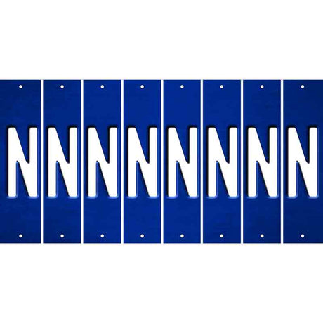 Blue Oil Rubbed Cut Fun Strips (Set of 8) O