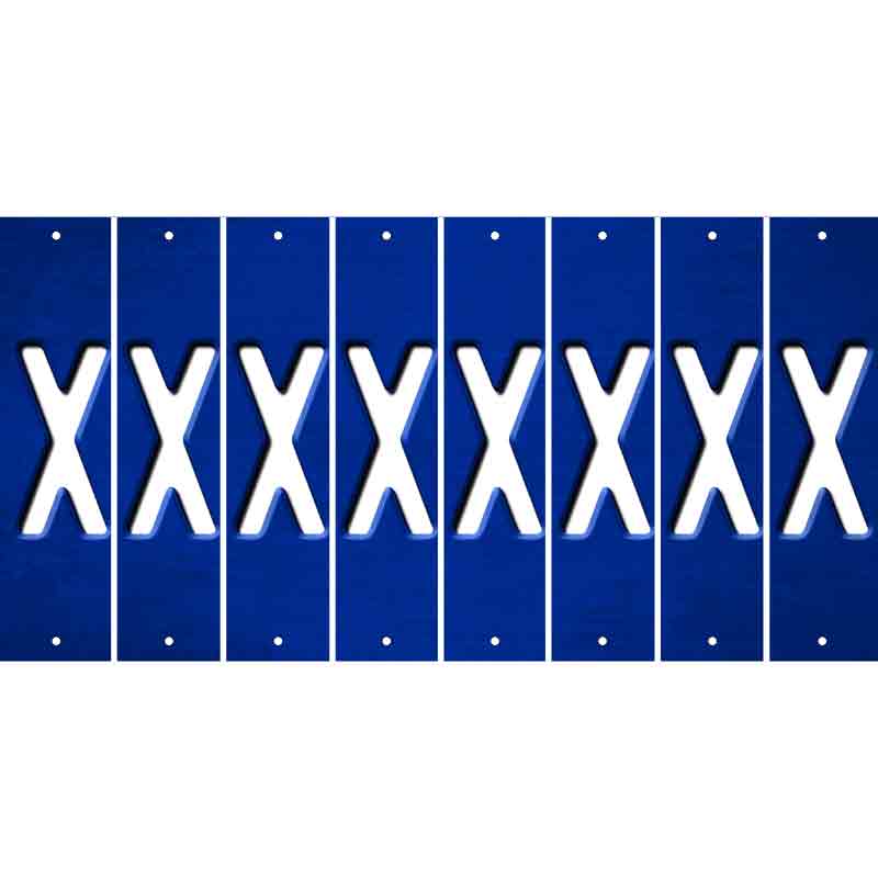 Blue Oil Rubbed Cut Fun Strips (Set of 8) Y