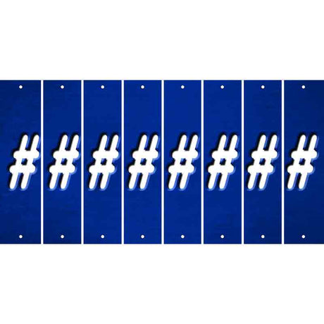 Blue Oil Rubbed Cut Fun Strips (Set of 8) @