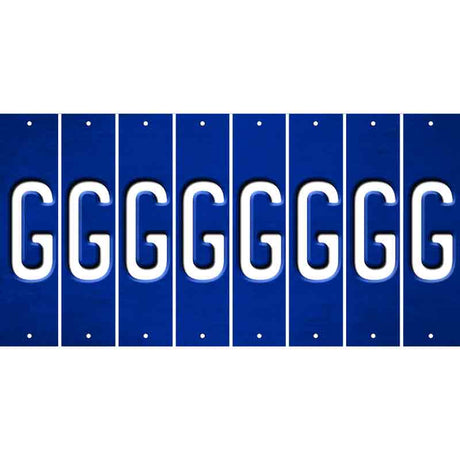 Blue Oil Rubbed Cut Fun Strips (Set of 8) H