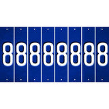 Blue Oil Rubbed Cut Fun Strips (Set of 8) 9